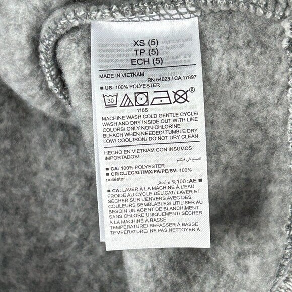 Old Navy Sweater Boys XS (5) Grey Shawl Collar Long Sleeve Fleece - Picture 10 of 10